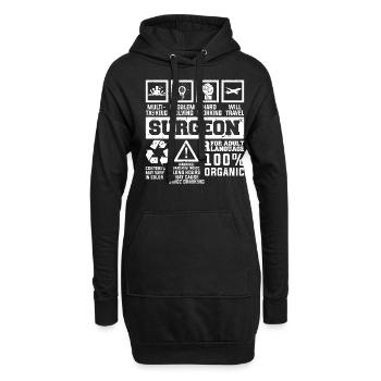 Chirurg - Hoodie-Kleid - Schwarz - Vorne