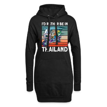 Thailand - Hoodie-Kleid - Schwarz - Vorne