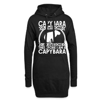 Capybara Wasserschwein Capybaras - Sweat-shirt à capuche long Femme - noir - Devant