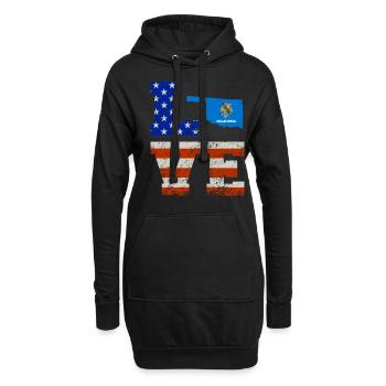 Cher cadeau oklahoma - Sweat-shirt à capuche long Femme - noir - Devant
