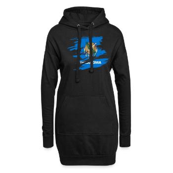 Cadeau de voyage en Oklahoma - Sweat-shirt à capuche long Femme - noir - Devant