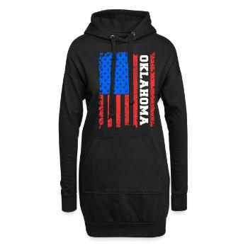 Flaggen geschenk Oklahomas Usa - Hoodie-Kleid - Schwarz - Vorne