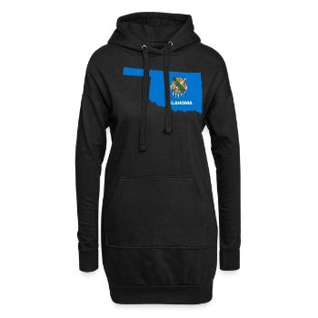 Beauté de l’Oklahoma cadeau - Sweat-shirt à capuche long Femme - noir - Devant