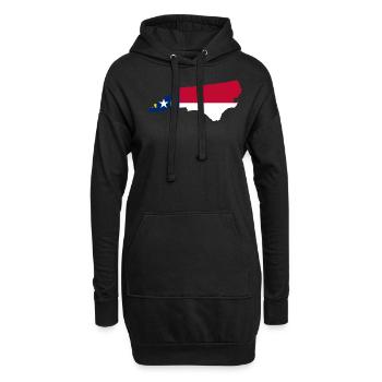 North Carolina-stolz geschenk - Hoodie-Kleid - Schwarz - Vorne