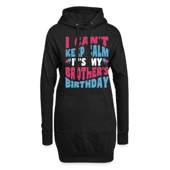 Geburtstag Bruders Geburtstagside Kindergeburtstag - Hoodie-Kleid - Schwarz - Vorne