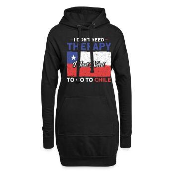 Thérapie au Chili Chili Souvenir - Sweat-shirt à capuche long Femme - noir - Devant