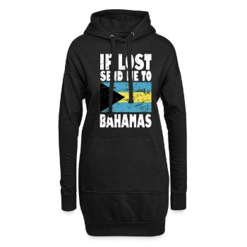 Drapeau des Bahamas - Sweat-shirt à capuche long Femme - noir - Devant