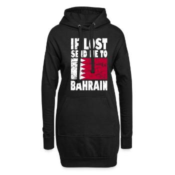 Bahrain Flagge Spruch - Hoodie-Kleid - Schwarz - Vorne