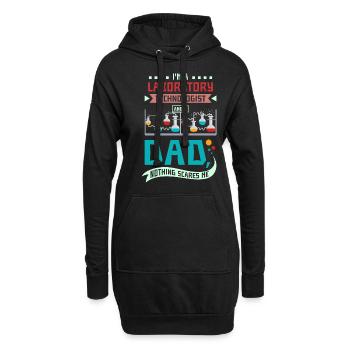 Technologue de laboratoire et papa - Sweat-shirt à capuche long Femme - noir - Devant