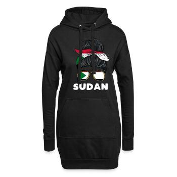 Sudan Girl - Hoodie-Kleid - Schwarz - Vorne