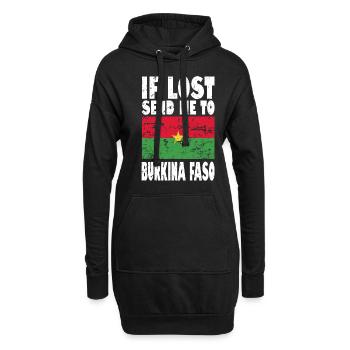Slogan du drapeau du Burkina Faso - Sweat-shirt à capuche long Femme - noir - Devant
