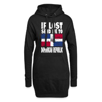Drapeau de la République dominicaine - Sweat-shirt à capuche long Femme - noir - Devant