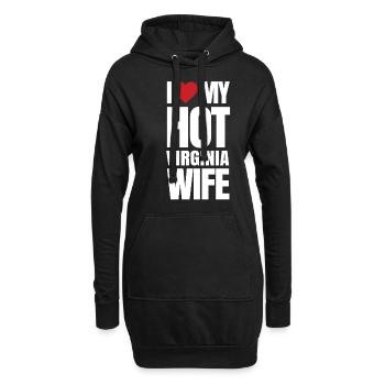 Virginia Frau Geschenk - Hoodie-Kleid - Schwarz - Vorne