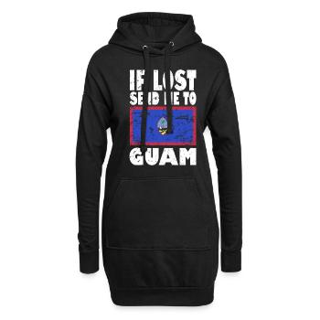 Drapeau de Guam - Sweat-shirt à capuche long Femme - noir - Devant