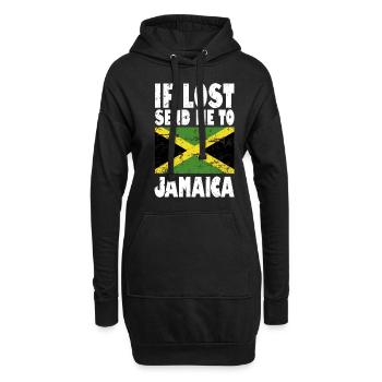 Jamaika Flagge Spruch - Hoodie-Kleid - Schwarz - Vorne