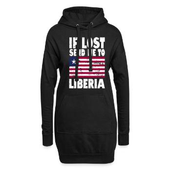 Drapeau de la Libye - Sweat-shirt à capuche long Femme - noir - Devant