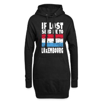 Drapeau luxembourgeois - Sweat-shirt à capuche long Femme - noir - Devant