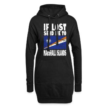 Drapeau des Îles Marshall - Sweat-shirt à capuche long Femme - noir - Devant