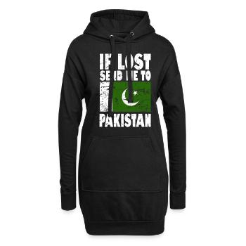 Drapeau pakistanais - Sweat-shirt à capuche long Femme - noir - Devant
