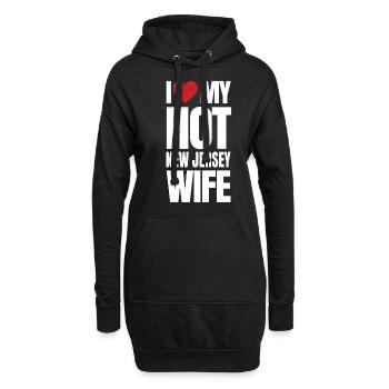 Cadeau de femme du New Jersey - Sweat-shirt à capuche long Femme - noir - Devant
