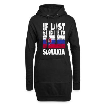 Slowakei Flagge Spruch - Hoodie-Kleid - Schwarz - Vorne