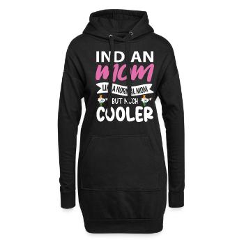 Indisches Muttergeschenk - Hoodie-Kleid - Schwarz - Vorne