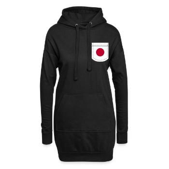 Japan-taschengeschenk - Hoodie-Kleid - Schwarz - Vorne