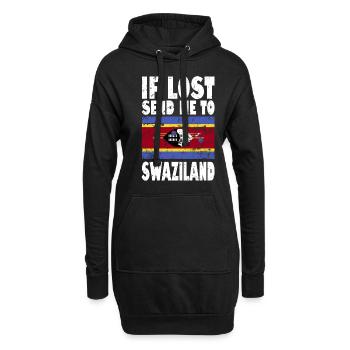 Drapeau du Swaziland - Sweat-shirt à capuche long Femme - noir - Devant