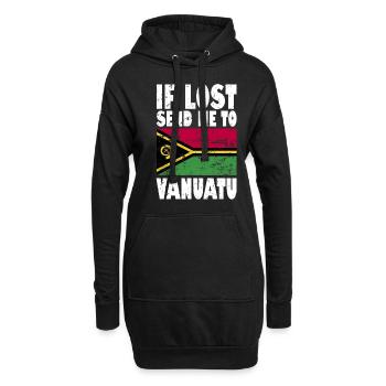 Vanuatu Flagge Spruch - Hoodie-Kleid - Schwarz - Vorne