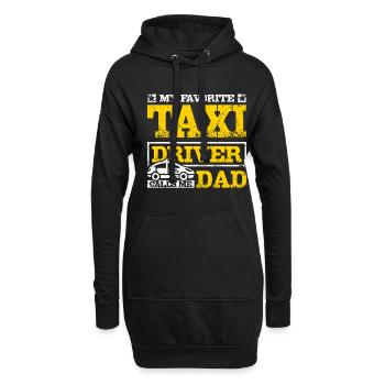 My favorite taxi driver calls me dad - Hoodie-Kleid - Schwarz - Vorne