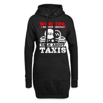Parlez des taxis - Sweat-shirt à capuche long Femme - noir - Devant