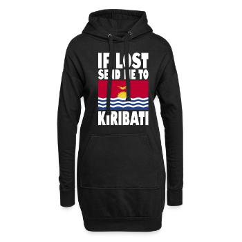 Kiribati Flagge Spruch - Hoodie-Kleid - Schwarz - Vorne