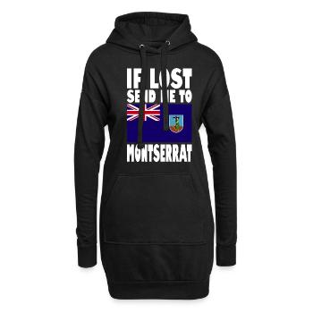 Dicton du drapeau de Montserrat - Sweat-shirt à capuche long Femme - noir - Devant