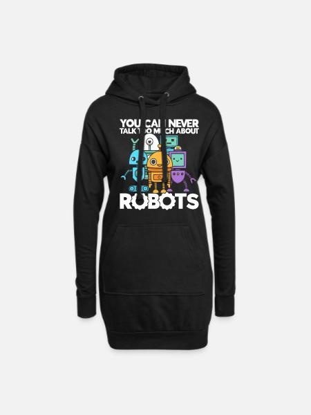 Roboter Robotik Ingenieur Kostüm Roboter - Hoodie-Kleid - Schwarz