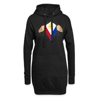 Fier cadeau des Philippines - Sweat-shirt à capuche long Femme - noir - Devant