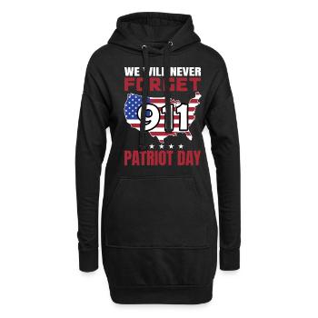 Patriot Day 9 11 USA Amerika - Hoodie-Kleid - Schwarz - Vorne