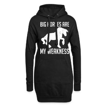 Clydesdale Cold Blood Horse Écosse Cheval - Sweat-shirt à capuche long Femme - noir - Devant