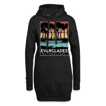 Parc national des Everglades Alligator Wetlands Wa - Sweat-shirt à capuche long Femme - noir - Devant