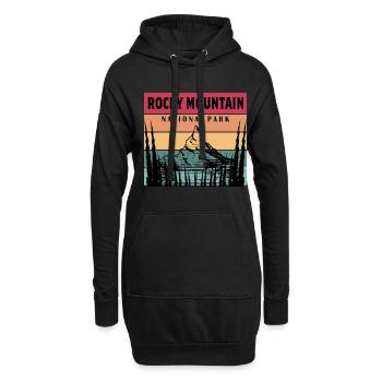 Rocky Mountain Wandern Camping Colorado Nationalpa - Hoodie-Kleid - Schwarz - Vorne