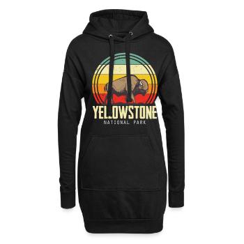 Parc national de Yellowstone Wyoming Camping Nature Wan - Sweat-shirt à capuche long Femme - noir - Devant