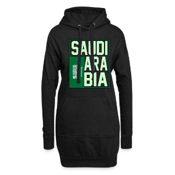 Saudi arabien - Hoodie-Kleid - Schwarz - Vorne