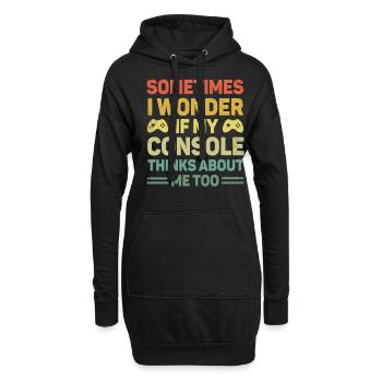 Funny Retro Wonder Video Game Lover Gaming - Hoodie-Kleid - Schwarz - Vorne