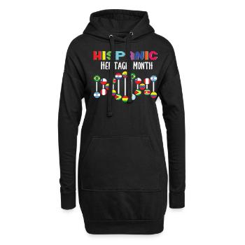 Genes Flag Drapeaux espagnols Mois du patrimoine hispanique - Sweat-shirt à capuche long Femme - noir - Devant