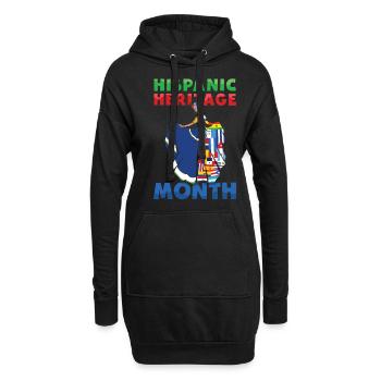 Lady Girl Mois du patrimoine hispanique hispanique - Sweat-shirt à capuche long Femme - noir - Devant