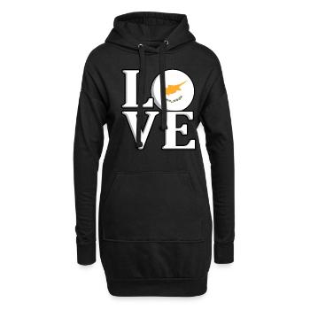 Zypern - Hoodie-Kleid - Schwarz - Vorne