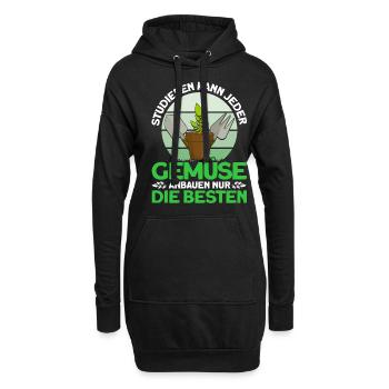 Gemüse Anbauen Die Besten Gärtner Geschenk - Hoodie-Kleid - Schwarz - Vorne