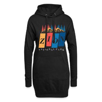 Zion Nationalpark Souvenir Canyon Utah Wandern Cam - Hoodie-Kleid - Schwarz - Vorne