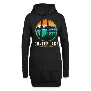 Crater Lake Souvenir National Park Randonnée dans le N - Sweat-shirt à capuche long Femme - noir - Devant