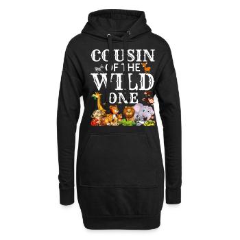Safari Wildlife Africa le Grand 5 Zoologie - Sweat-shirt à capuche long Femme - noir - Devant