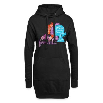 Féminisme féministe intelligent Droits Égalité des femmes - Sweat-shirt à capuche long Femme - noir - Devant